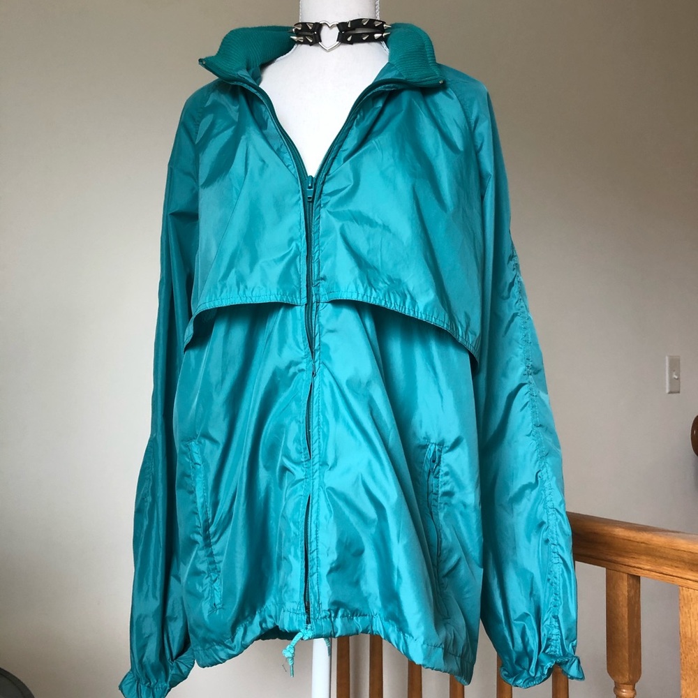 TENTON VTG WINDBREAKER TEAL MEDIUM